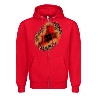 Red christmas patch Zipper Hoodie - JahusDesignShop