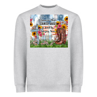 Heather Grey christian western american made country raised Heavyweight Sweatshirt - Zillion Design Studio