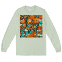 Matcha western stars seamless pattern Long Sleeve Tee - HRA Design Shop