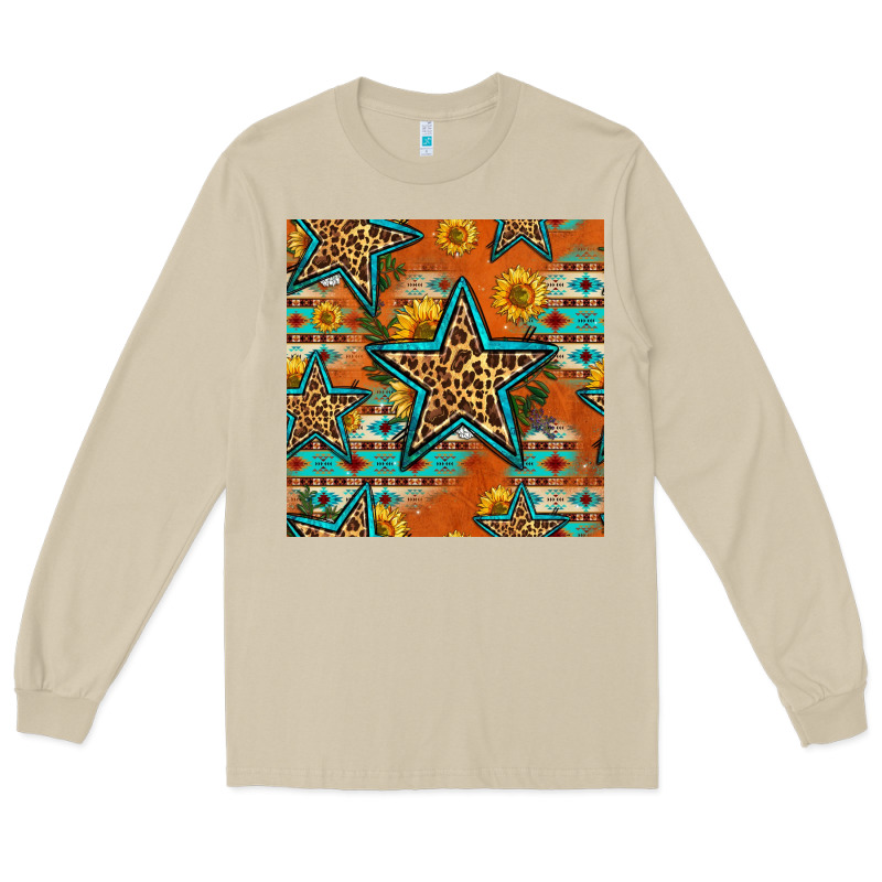 Western Stars Seamless Pattern Long Sleeve Tee by HRA Design Shop | Teevron