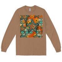 Toasted Coconut western stars seamless pattern Long Sleeve Tee - HRA Design Shop