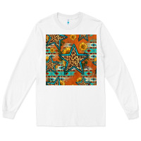 White western stars seamless pattern Long Sleeve Tee - HRA Design Shop