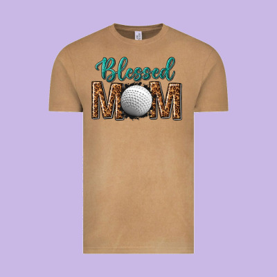 Western Blessed Mom With Hockey Vintage Tee Designed By Texasbilliewilder