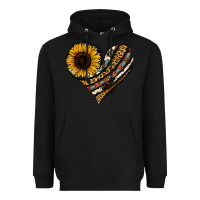 Black western sunflower leopard cowhide heart Heavyweight Hoodie - Jasminsmagicworld