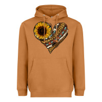 Meerkat western sunflower leopard cowhide heart Heavyweight Hoodie - Jasminsmagicworld