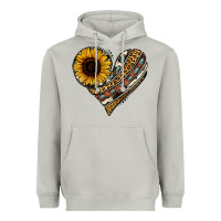 Moon Dust western sunflower leopard cowhide heart Heavyweight Hoodie - Jasminsmagicworld