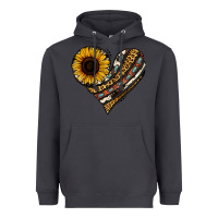 Smoke western sunflower leopard cowhide heart Heavyweight Hoodie - Jasminsmagicworld