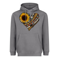 Storm western sunflower leopard cowhide heart Heavyweight Hoodie - Jasminsmagicworld