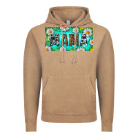 Vintage Coffee Turquoise and Daisy Mama Vintage Hoodie - RanaPortraitStore
