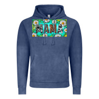 Vintage Denim Turquoise and Daisy Mama Vintage Hoodie - RanaPortraitStore