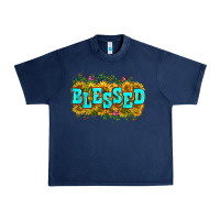 Navy western blessed Urban Heavy Tee - Zillion Design Studio