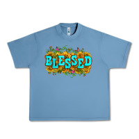 Pebble Blue western blessed Urban Heavy Tee - Zillion Design Studio