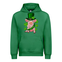 Emerald st. patrick's day lucky baby pig Urban Hoodie - RanaPortraitStore