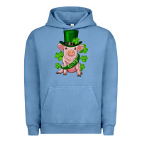 Pigment Pebble Blue st. patrick's day lucky baby pig Urban Hoodie - RanaPortraitStore