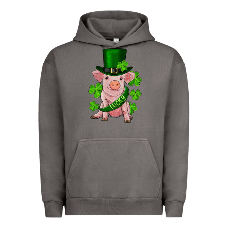 St. Patrick's Day Lucky Baby Pig Urban Hoodie by RanaPortraitStore | Teevron