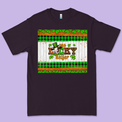 St Patricks One Lucky Heifer Premium Tee Designed By Artiststas