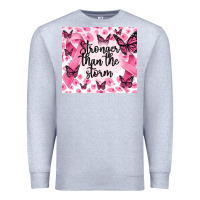 Heather Grey stronger than the storm Premium Sweatshirt - MaliasSmallBusiness