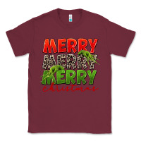 Burgundy Merry christmas Classic Tee - FaDigitalArtStudio