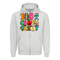 Dove Grey 100 days of cray cray Zipper Hoodie - Jasminsmagicworld