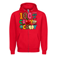 Red 100 days of cray cray Zipper Hoodie - Jasminsmagicworld