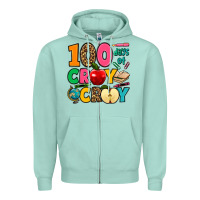 Seafoam 100 days of cray cray Zipper Hoodie - Jasminsmagicworld