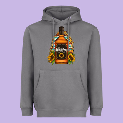 Whiskey Bottle Heavyweight Hoodie Designed By Jasminsmagicworld