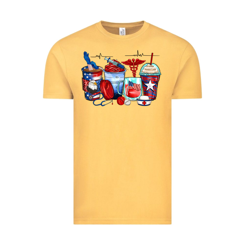 American Nurse Coffee Cups Vintage Tee by Zillion Design Studio | Teevron