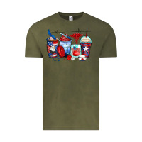 Vintage Olive American nurse coffee cups Vintage Tee - Zillion Design Studio