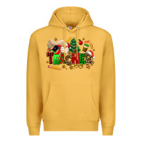 Mustard christmas  teacher Premium Hoodie - MaliasSmallBusiness