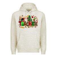 Oatmeal Heather christmas  teacher Premium Hoodie - MaliasSmallBusiness