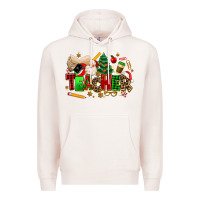 Pale Pink christmas  teacher Premium Hoodie - MaliasSmallBusiness