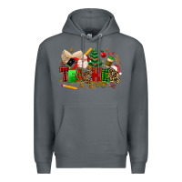 Rock christmas  teacher Premium Hoodie - MaliasSmallBusiness