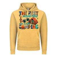 Vintage Mustard the best memories are made camping Vintage Hoodie - texasbilliewilder
