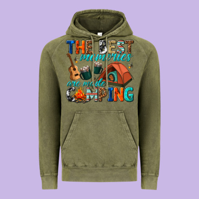 Vintage Hoodie the best memories are made camping