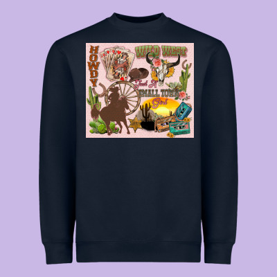 Wild West Western Heavyweight Sweatshirt Designed By Zillion Design Studio