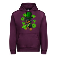 Mauve Wine st. patrick's day lucky dachshund puppy Urban Hoodie - RanaPortraitStore