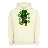 Pigment Pistachio st. patrick's day lucky dachshund puppy Urban Hoodie - RanaPortraitStore