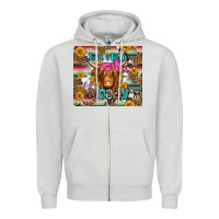 Just A Little Moody Long Haired Cow Zipper Hoodie | Teevron