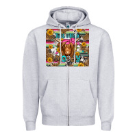 Heather Grey just a little moody long haired cow Zipper Hoodie - Jasminsmagicworld