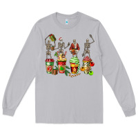 Moon Dust christmas skeleton coffee cups Long Sleeve Tee - FaDigitalArtStudio