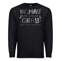 Black in may we wear gray brain cancer awareness Premium Sweatshirt - MaliasSmallBusiness