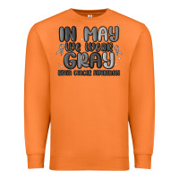 Carrot in may we wear gray brain cancer awareness Premium Sweatshirt - MaliasSmallBusiness