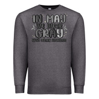 Charcoal Heather in may we wear gray brain cancer awareness Premium Sweatshirt - MaliasSmallBusiness