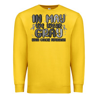 Lemon in may we wear gray brain cancer awareness Premium Sweatshirt - MaliasSmallBusiness