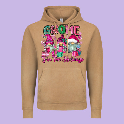 Gnome For The Holidays Vintage Hoodie Designed By Zillion Design Studio