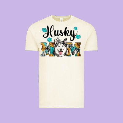 Husky Mom Western Vintage Tee Designed By Ranaportraitstore