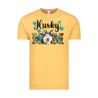 Vintage Mustard husky mom western Vintage Tee - RanaPortraitStore