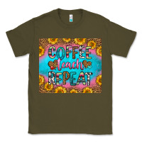 Army Green coffee teach repeat Classic Tee - HRA Design Shop