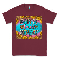 Burgundy coffee teach repeat Classic Tee - HRA Design Shop