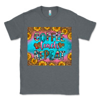 Charcoal Heather coffee teach repeat Classic Tee - HRA Design Shop